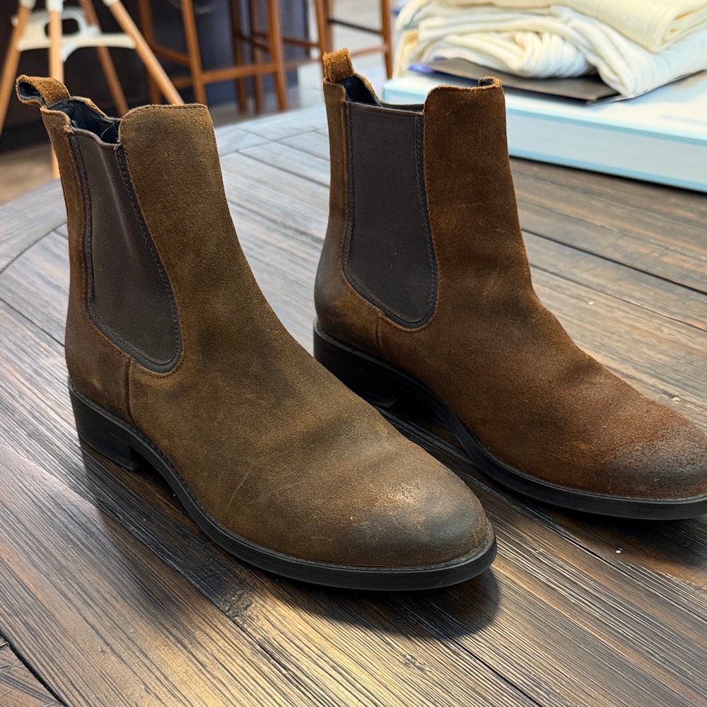 Women's Thursday Boots Brown Suede Chelsea Boots - Classic Slip-On Style